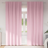 Vidaxl zwart-out gordijnen met ringen 2 pcs babyroze 260 x 140 cm