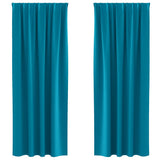 Vidaxl zwart-out gordijnen met ringen 2 pcs turquoise 225 x 140 cm