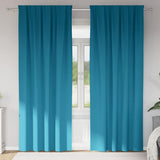Vidaxl zwart-out gordijnen met ringen 2 pcs turquoise 260 x 140 cm