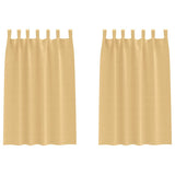 Vidaxl zwart-out gordijnen met ringen 2 pcs beige 175 x 140 cm