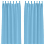 Vidaxl zwart-out gordijnen met ringen 2 pcs lichtblauw 225 x 140 cm