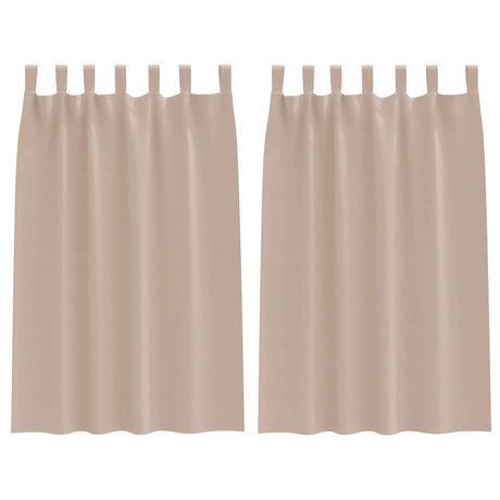Vidaxl zwart-out gordijnen met ringen 2 pcs taupe 175 x 140 cm