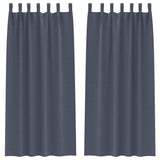 Vidaxl zwart-out gordijnen met ringen 2 pcs antraciet 225 x 140 cm