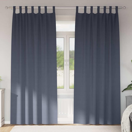Vidaxl zwart-out gordijnen met ringen 2 pcs antraciet 260 x 140 cm