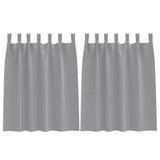 Vidaxl zwart-out gordijnen met ringen 2 pcs lichtgrijs 140 x 140 cm