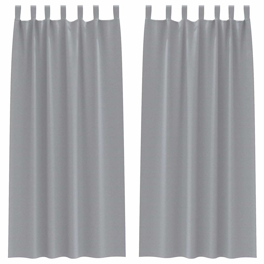 Vidaxl zwart-out gordijnen met ringen 2 pcs lichtgrijs 260 x 140 cm