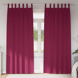 Vidaxl zwart-out gordijnen met ringen 2 pcs wijnrood 245 x 140 cm