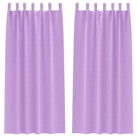Vidaxl zwart-out gordijnen met ringen 2 pcs paars 260 x 140 cm