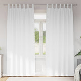 Vidaxl zwart-out gordijnen met ringen 2 pcs puur wit 245 x 140 cm