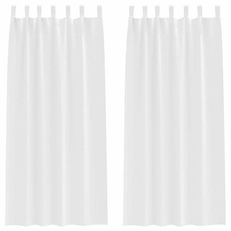 Vidaxl zwart-out gordijnen met ringen 2 pcs puur wit 260 x 140 cm