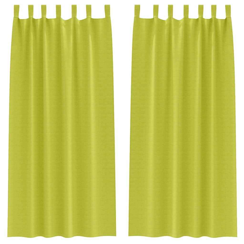 Vidaxl zwart-out gordijnen met ringen 2 pcs groen 245 x 140 cm