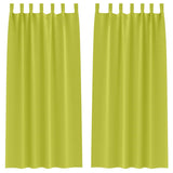 Vidaxl zwart-out gordijnen met ringen 2 pcs groen 245 x 140 cm