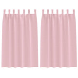 Vidaxl zwart-out gordijnen met ringen 2 pcs babyroze 175 x 140 cm