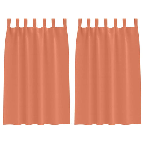 Vidaxl zwart-out gordijnen met ringen 2 pcs terracotta 175 x 140 cm