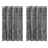 Vidaxl velvet gordijnen met gordijnen 2 pcs grijs 175 x 140 cm fluweel