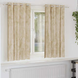Vidaxl velvet gordijnen met gordijnen 2 pcs crème 175 x 140 cm fluweel