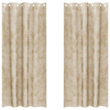 Vidaxl velvet gordijnen met gordijnen 2 pcs crème 225 x 140 cm fluweel
