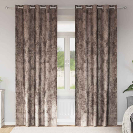 Vidaxl velvet gordijnen 2 pcs cappuccino 260 x 140 cm fluweel