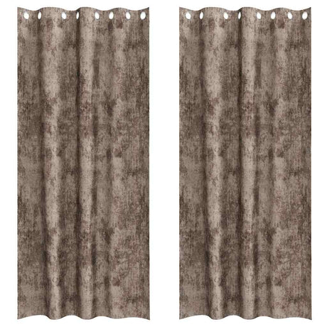 Vidaxl velvet gordijnen 2 pcs cappuccino 260 x 140 cm fluweel
