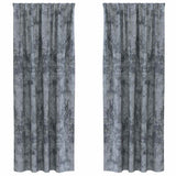 Vidaxl velvet gordijnen 2 pcs zilvergrijs 225 x 140 cm fluweel