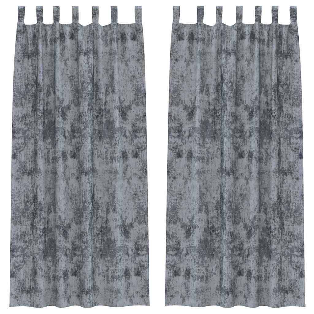 Vidaxl velvet gordijnen 2 pcs zilvergrijs 260 x 140 cm fluweel