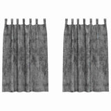 Vidaxl velvet gordijnen met gordijnen 2 pcs grijs 175 x 140 cm fluweel
