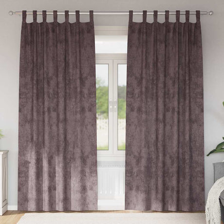Vidaxl velvet gordijnen met gordijnen 2 pcs bruin 225 x 140 cm fluweel