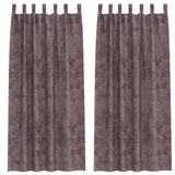 Vidaxl velvet gordijnen met gordijnen 2 pcs bruin 260 x 140 cm fluweel