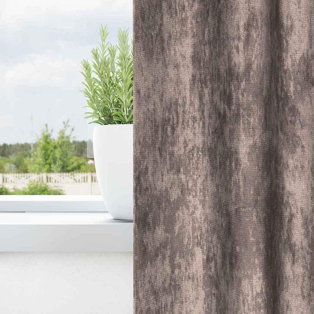 Vidaxl velvet gordijnen 2 pcs cappuccino 260 x 140 cm fluweel