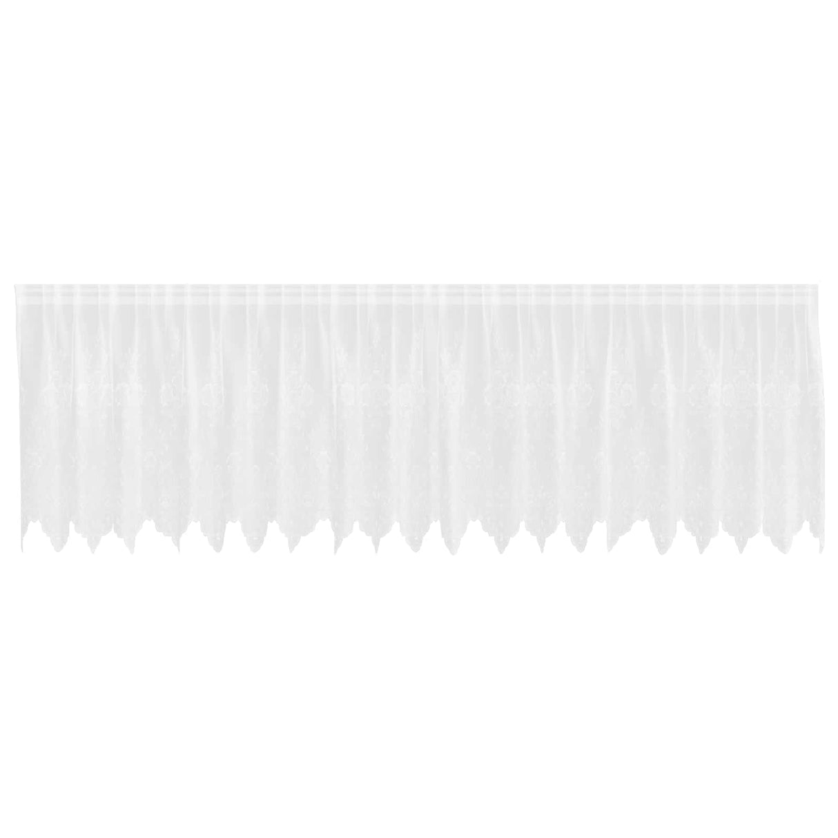 Vidaxl kantgordijn met gordijnen bloemen wit 120 x 500 cm polyester