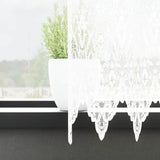 Vidaxl kantgordijn met gordijnen bloemen wit 260 x 900 cm polyester