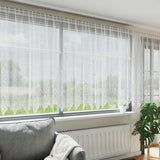 Vidaxl kantgordijn met gordijnen bloemen wit 180 x 1200 cm polyester