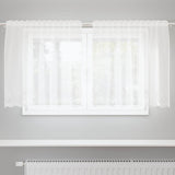 Vidaxl kantgordijn met gordijnen bloemen wit 100 x 150 cm polyester