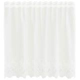 Vidaxl kantgordijn met gordijnen bloemen wit 100 x 150 cm polyester