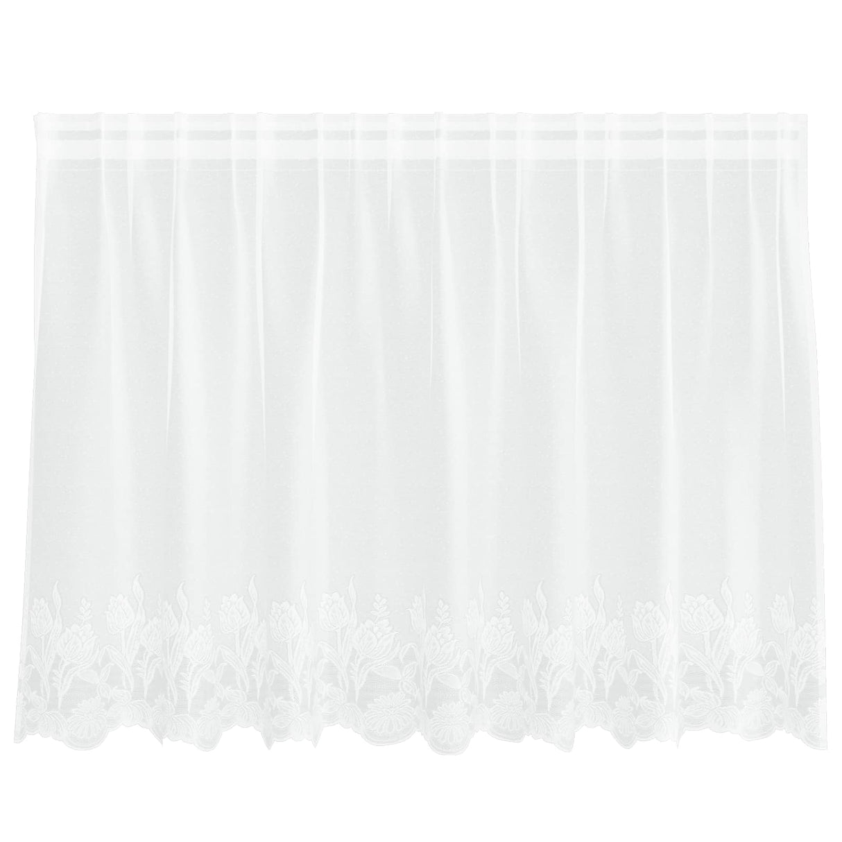 Vidaxl kantgordijn met gordijnen wit 200 x 120 cm polyester