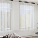 Vidaxl kantgordijn met gordijnen bloemen wit 260 x 500 cm polyester