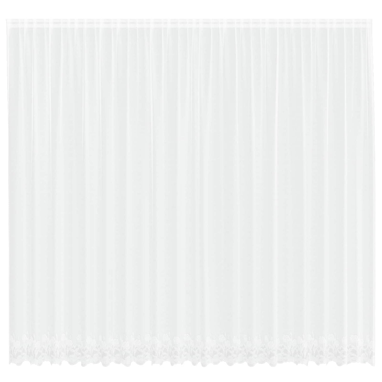 Vidaxl kantgordijn met gordijnen bloemen wit 260 x 500 cm polyester