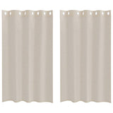 Vidaxl voile gordijn met gordijnen 2 pcs zand 175 x 140 cm polyester