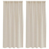 Vidaxl voile gordijn met gordijnen 2 pcs zand 175 x 140 cm polyester