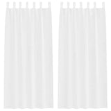 Vidaxl voile gordijn met gordijnen 2 pcs wit 225 x 140 cm polyester