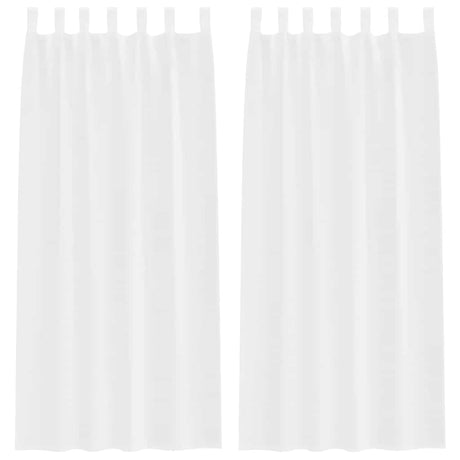 Vidaxl voile gordijn met gordijnen 2 pcs wit 260 x 140 cm polyester