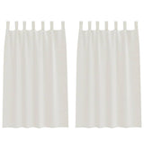 Vidaxl voile gordijn met gordijnen 2 pcs crème 175 x 140 cm polyester