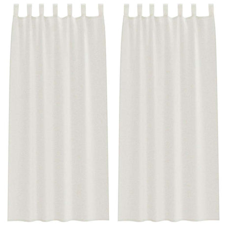 Vidaxl voile gordijn met gordijnen 2 pcs crème 245 x 140 cm polyester