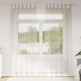 Vidaxl voile gordijn met gordijnen 2 pcs zand 260 x 140 cm polyester