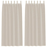 Vidaxl voile gordijn met gordijnen 2 pcs zand 260 x 140 cm polyester