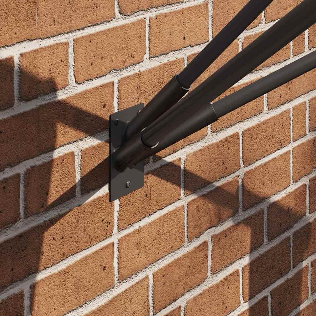 Vidaxl vlaggen mast houder zwart 10,5 x 7,5 x 0,2 cm staal