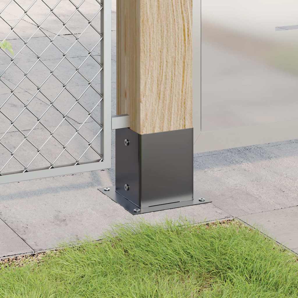 Vidaxl paonderstellen vierkant 4 st 121x121 mm gepoedercoat staal