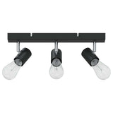 Vidaxl plafondspot met schijnwerpers zwart 38 x 6,5 x 11,5 cm metaal