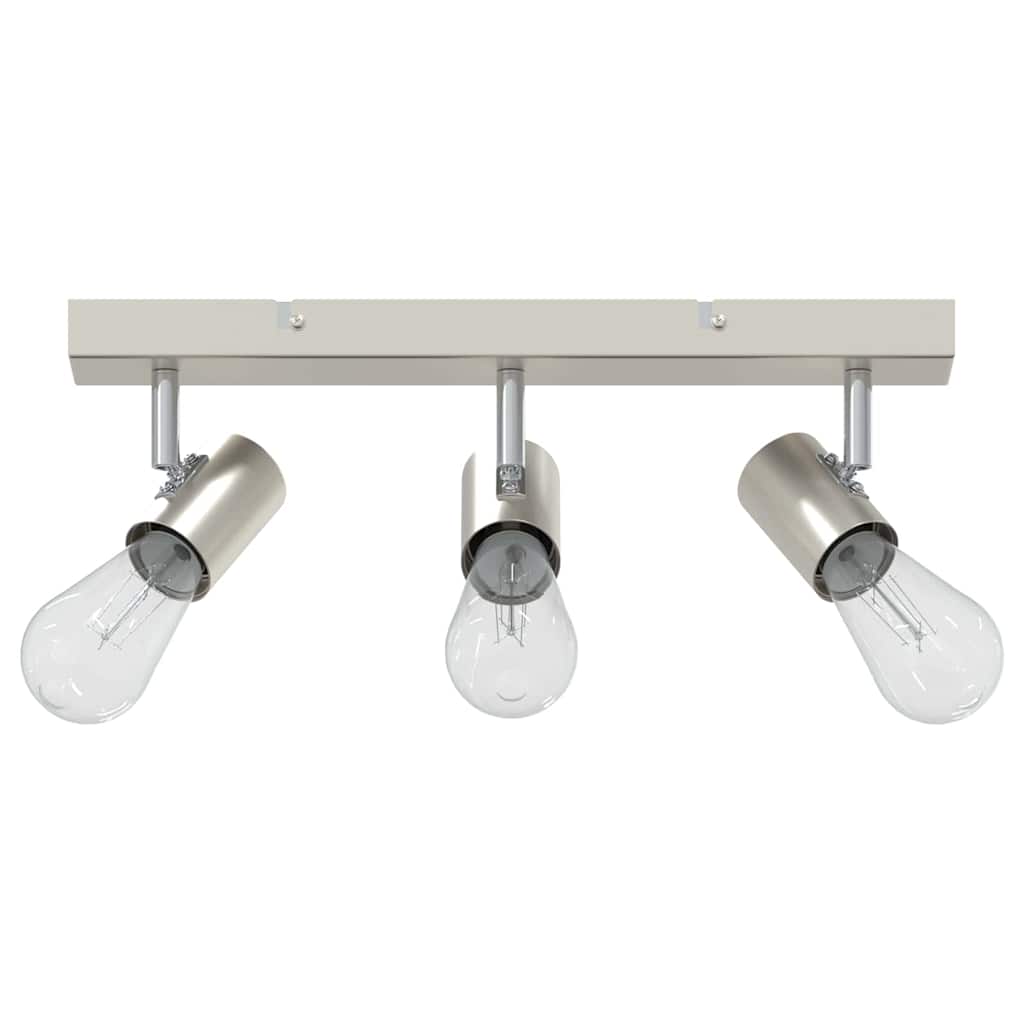 Vidaxl plafondspot met schijnwerpers nikkel 38 x 6,5 x 11,5 cm metaal