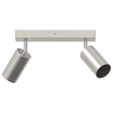 Vidaxl plafondspot met schijnwerpers nikkel 26 x 6 x 16 cm metaal